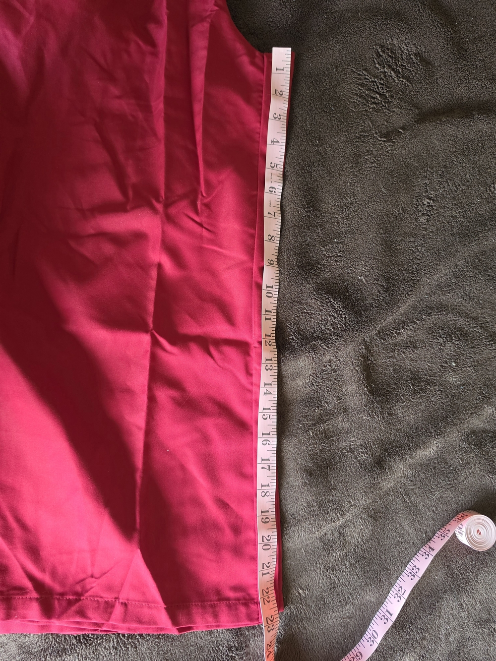 Ankle-Length Red Button-Front Jumpsuit - Picture 8 of 8